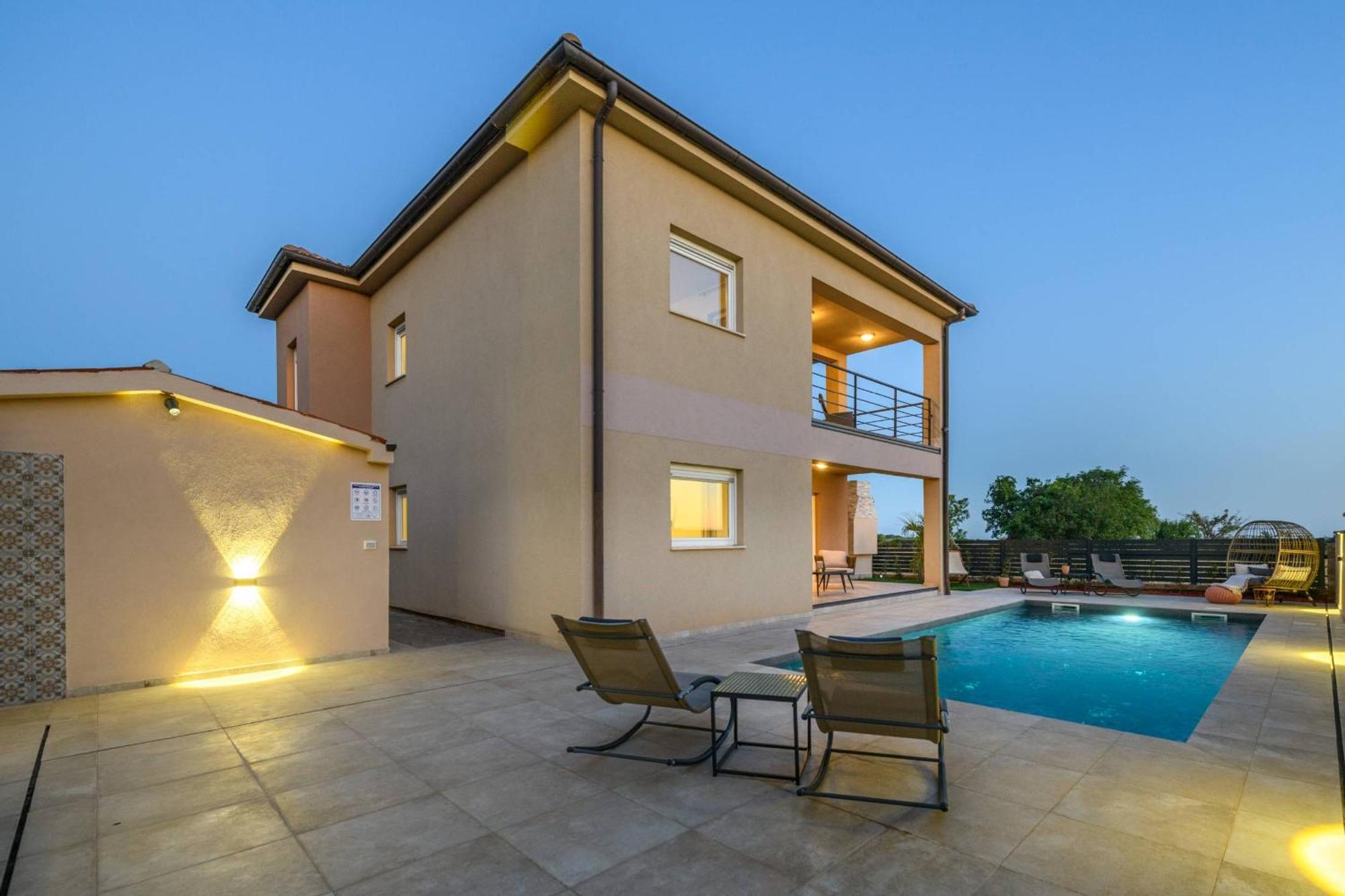 Villa Brionika Mit Pool Воднян Экстерьер фото